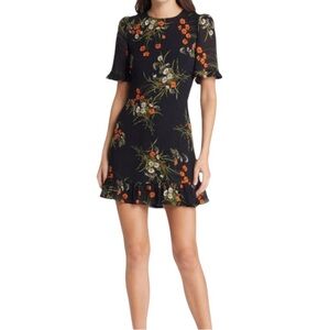 REFORMATION Alaina Floral Cutout Flutter Sleeve Mini Dress Women’s Size 2
